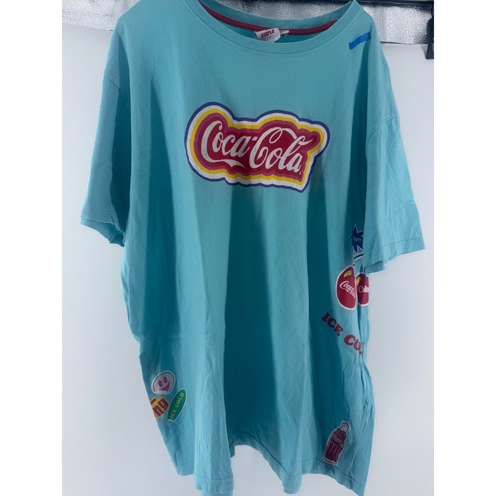 Coca-Cola by Staple Pigeon Blue Graphic T-Shirt Mens 2XL Streetwear Tee